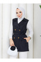 Women's Double-Breasted Belted Vest Rc3151 - 8