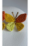Colorful Butterfly Straw Earrings (3.5 cm) - 3
