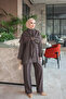 Brown Cape Buckle Triple Trouser Suit - 2