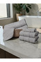 - 6 Pcs Towel Set, BAHARI PEARL, 100% Cotton, 550 GSM, smokegrey, 2pcs Bath Towel 70cmx140cm, 2 Pcs Hand Towel 50cmx90cm, 2Pcs Face Towel 33cmx33cm, Ultra Soft and Absorbent - 3