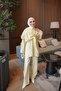 Yellow Cape Buckle Triple Trouser Suit - 2