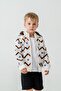 Boy's Removable Hooded Inside Velsoft Winter Knitwear Thick Cardigan 23202 - 3