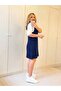 Women's Short Sleeve and Thick Strap Double Modal Dress - 2