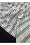 Striped Linen Fabric - White with Green Stripes