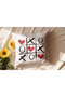 Xox and Hearts Love Themed Pillow, Romantic Gift - 2
