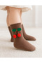 Baby Girl Cherry Pompom Cotton Knee Socks 0-5 Years Special Day - 2