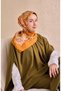 Tivil Pure Silk Ist 11531 - 04 Dark Orange Coral Pattern - 4
