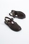 Willow Women's Genuine Leather Laser Cut T-Strap Comfortable Sandals - 5