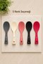 Ivory Non-Stick Pilaf Serving Spoon Ergonomic Handle Hygienic Stable Stand Heat Resistant Kitchen Spoon - 4