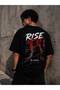Rise Above Streetwear Printed Black Men's T-Shirt - 2