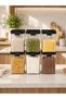 6 Pieces 1.3 L Transparent Airtight Food Storage Container Set Legumes and Dry Food Box - 3