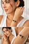 Royal Clover Heart Gold Charm Cable Bracelet - 3