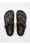 Ck104-Crz Genuine Leather Dark Brown Flip Flops Unisex Orthopedic Slippers - 2