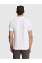 Ecru Slim Fit Zippered Polo Collar T-Shirt 50327860-Vr019 - 5