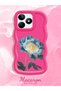 Realme C51 Compatible Case Camera Protector Red Silicone Couple Phone Case Floral Pattern - 2