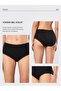 Women's Lycra Ribbed Lace High Waist Panties 2-Pack 929/Black - 4