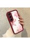 Tecno Camon 40 Compatible Case Camera Protector Burgundy Silicone Couple Phone Case Floral Pattern - 3