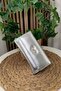 Women's Silver Wallet with Card Holder Detail and Phone Compartment, Large Wallet - 2