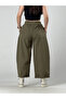 Design Khaki Stitching Detailed Women's Baggy Trousers Coc3262 - 5