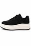 Women's Black / White Thick Sole Sneaker Daily Sports Shoes Comfortable Walking Shoes Casual Platform Sneaker Lf-902 - 2