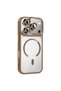 iPhone 17 Pro Max Case with Camera Stand Magsafe Supported Transparent Back Silicone Senk - 5