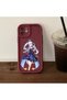 iPhone 17 Pro Compatible Case Camera Protector Burgundy Silicone Couple Phone Case Cat Pattern - 5