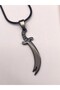 Steel Chain Necklace with Zulfiqar Sword Figure - 2