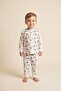 Car Patterned 100% Cotton Single Jersey Fabric Baby Boy - Kids Pajama Set - 2