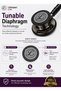 Classic III Monitoring Stethoscope Model 5620 Silver-Finish Dual-Sided Chestpiece with Black Tubing Adult and Pediatric Tunable Diaphragms Soft-Sealing Eartips 27 Inch 69 cm - 4