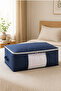 Set of 5 70X50X25 cm under Bed Organizers Large Size Navy Blue - 4