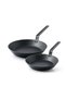 3 Piece Swiss Coating Frying Pan Set, 20, 26 and 30 CM, Non-stick, Oven Safe & Dishwasher Safe, Induction Compatible, PFOA PFOS Free - Black with Black Handles