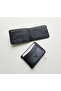 100% Genuine Leather Horizontal Model Men's Magnetic Closure Credit Card Holder Wallet