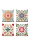 Abstract Ethnic Drawings Patterned 4-Piece Throw Pillow Cover Set - 3