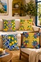 Classic Lemon Design Patterned 4-Piece Throw Pillow Cover Set - 2