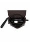 Unisex Genuine Crocodile Patterned Multi-Compartment Wrist Strap Handbag - 6