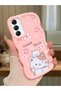 Samsung Galaxy A14 5g Compatible Case Camera Protector Pink Silicone Couple Phone Case Cat Pattern