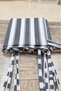 Grey-White Balcony Screen with Ring Tie-Backs, Water-Resistant Outdoor Modern Balcony Tarpaulin - 2