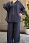 5645 - Stylish Comfortable Cotton Fabric Hooded Casual Women's Set - 7