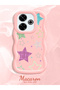 Redmi 13X Compatible Case Camera Protector Pink Silicone Couple Phone Case Star Pattern - 2