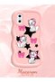 iPhone X Compatible Case Camera Protector Pink Silicone Couple Phone Case Character Pattern - 2
