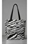 Women's Black and White Polka Dot Patterned Canvas / Fabric Shoulder and Shopping Bag - Tote Bag / Polka Dot Shopper Bag - 4