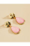 Pink Teardrop Pendant Necklace and Drop Earring Set Of 2 - 2