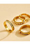 Women Gold Embellished Ring Set (Pack Of 3) - 2
