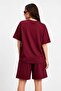 Women's Sleep Printed Shorts and Oversize Short Sleeve T-Shirt Shorts Set - 2