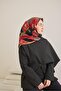 وشاح حرير تويل بنمط حزام أسود 90x90 - 5
