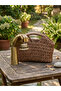 Hand Knitted Natural Raffia Thread Women's Bag - Mango Model Stylish Straw Bag with Lining Inside
