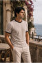Miyazaki Regular Fit 100% Cotton Waffle Box Crew Neck Men's T-Shirt - Pebble Stone - 3