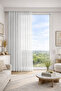 Crysta White Custom Size Tulle Curtain 300X250 Without Pleats