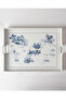 Savais Rectangular Knitted Tray - Blue/White - 2