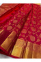 Red Banarasi Pure Silk Saree - KTZ1005 | Red - 2
